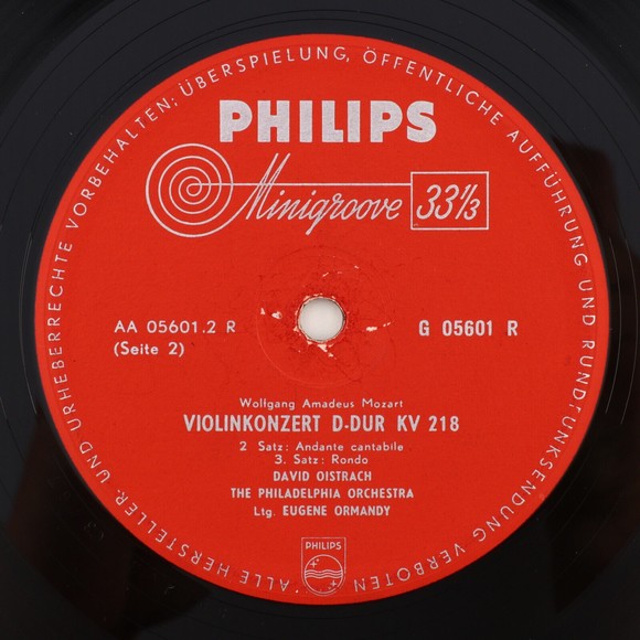 Mozart David Oistrach Oistrakh Violinkonzert D-dur KV 218 Philips 12" LP Record - Picture 10 of 12